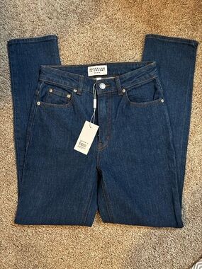 10 Crosby Derek Lam Dark Blue Straight-Leg Jeans